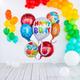 Premium Multicolor Birthday Celebration Foil Balloon Bouquet, 7pc